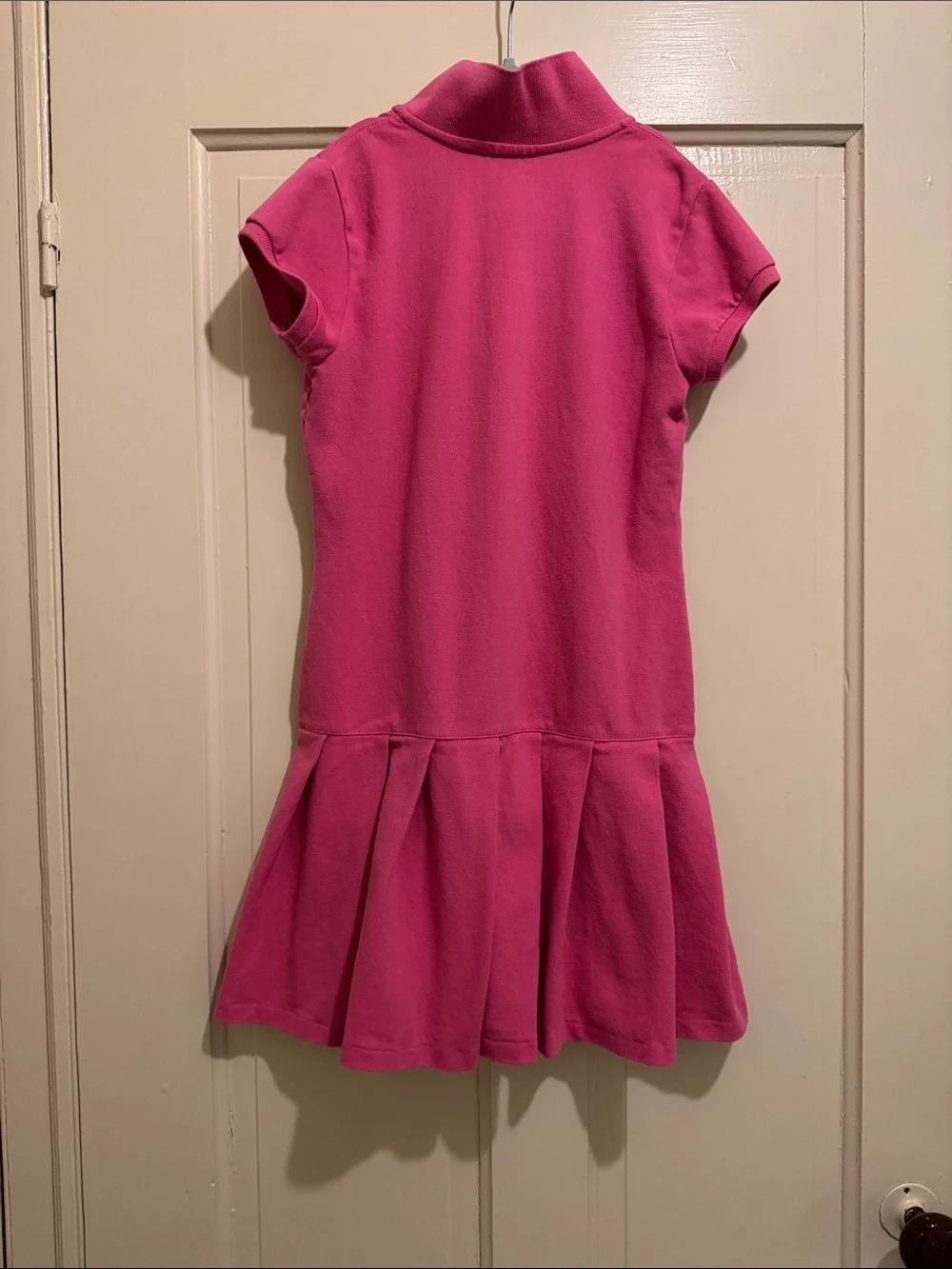 Ralph Lauren Girls' Hot Pink Polo Dress with Embroidered Pony